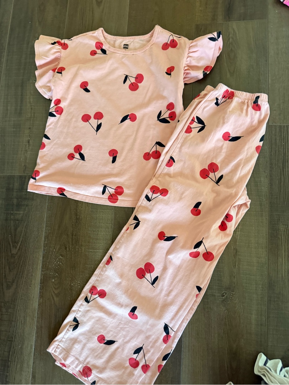 Tea Collection Light Pink Cherry Print Set